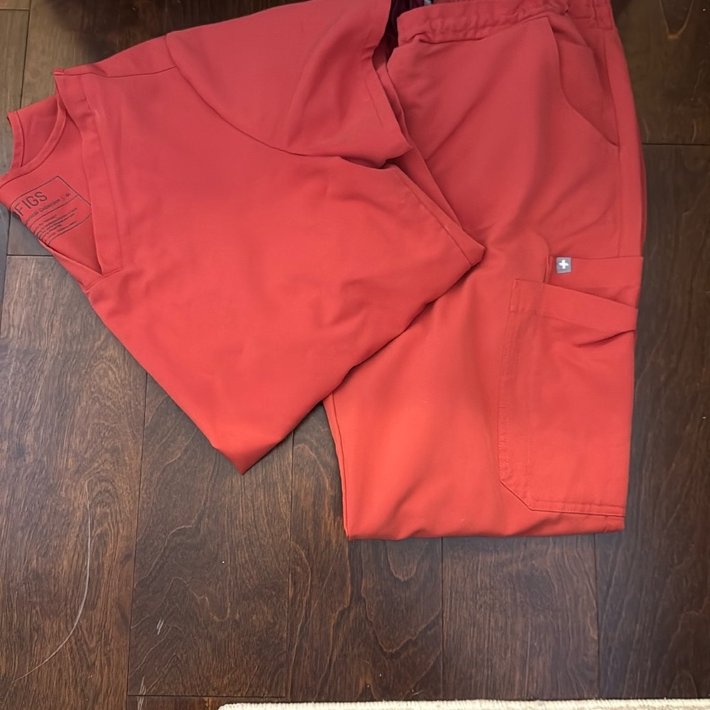 Red Scrub Set